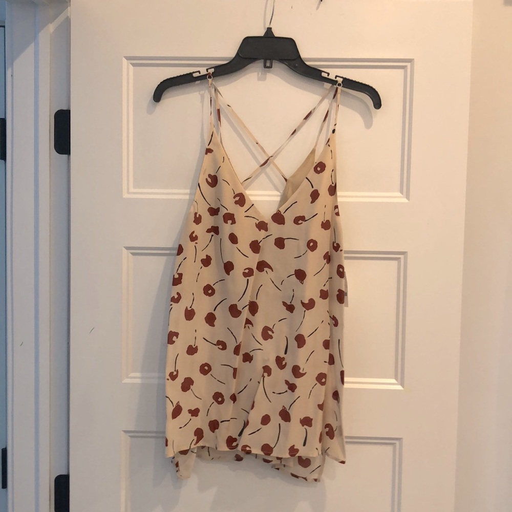 Alysi cross back flowy camisole Sz 6 BNWT